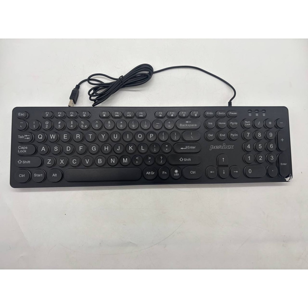 Perixx PERIBOARD 317 Wired Full Sized Membrane Backlit Keyboard USB 2.0 - Picture 2 of 4